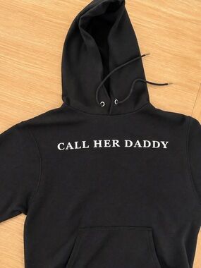Call her daddy BARSTOOL Champion Black Hoodie